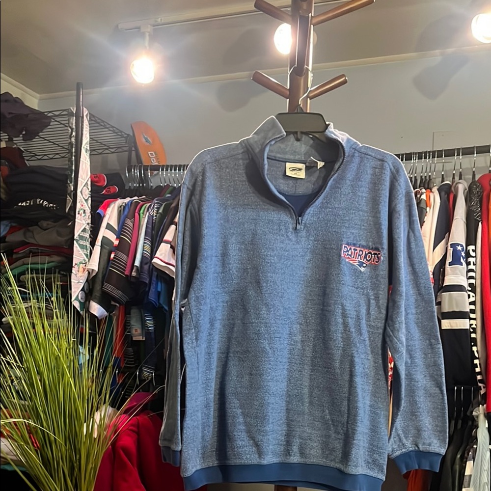 New England Patriots Vintage Quarter-Zip Sweater